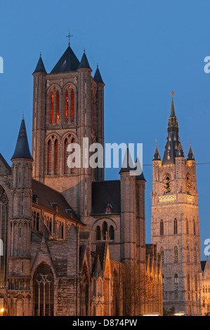 Str. Nicholas Kirche Sint Niklaaskerk Gent Belgien Stockfoto