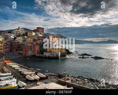 Der alte Fischerei Dorf Boccadasse Genua Stockfoto