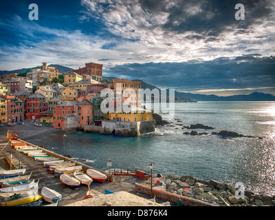 Der alte Fischerei Dorf Boccadasse Genua Stockfoto