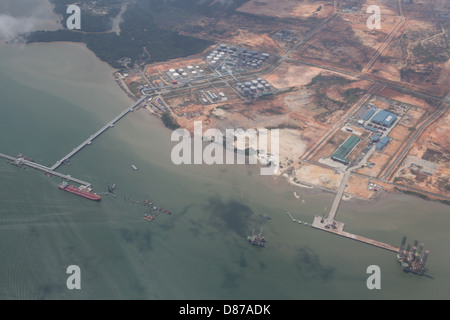 Malaysia Petrochemieanlage Petrochemie Stockfoto