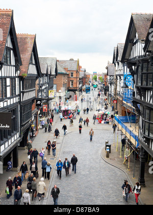 Eastgate im Stadtzentrum von Chester Cheshire, Großbritannien Stockfoto