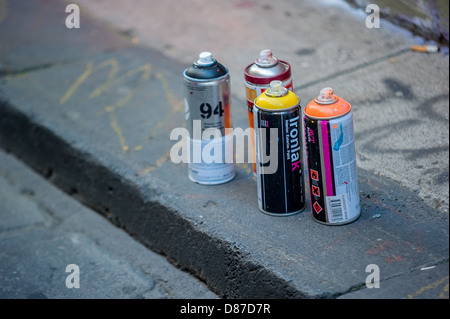 Melbournes Hosier Lane ist ein berühmter Wahrzeichen wo street-Art an den Wänden erlaubt ist. Stockfoto