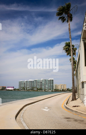 Die Innenstadt von Wolkenkratzern von Sarasota in Florida Stockfoto