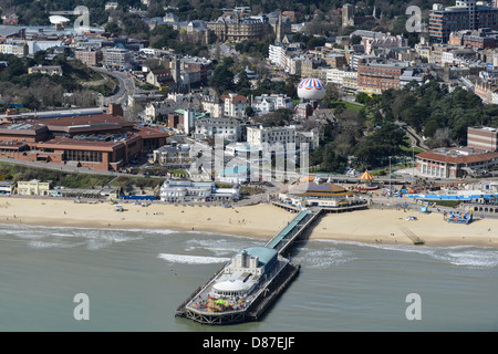 Luftaufnahme von Bournemouth Pier Stockfoto