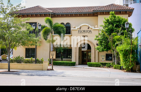 Florida Community Bank auf der Main Street in Sarasota Stockfoto