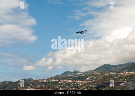 SAR-Flugzeuge (Search and Rescue), die von den Kanarischen Inseln La Palma starten Stockfoto