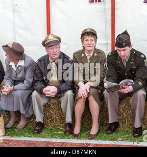 Reenactors bei Stoke Bruerne 2012 Dorf am Krieg Wochenende Stockfoto