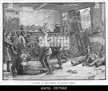 John Brown - amerikanischer Abolitionist - gefangen genommen Stockfoto