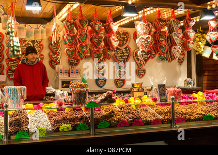 Weihnachten-Marktstand in Bristol, Großbritannien Stockfoto