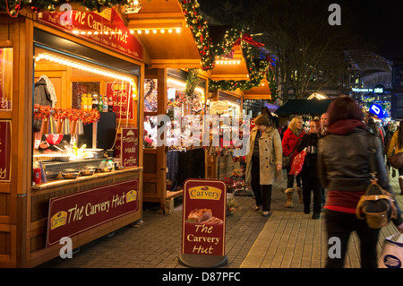 Weihnachtsmarkt in Bristol, Großbritannien Stockfoto