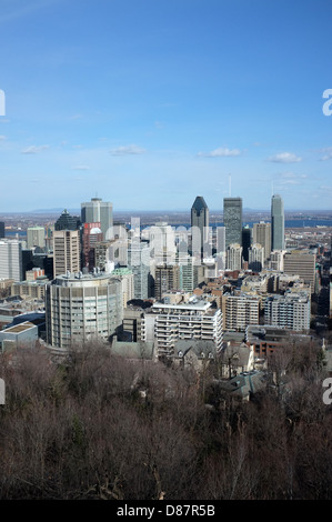 Die Aussicht vom Mont Royal von der Stadt von Montreal, Quebec. Stockfoto