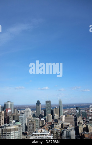 Die Aussicht vom Mont Royal von der Stadt von Montreal, Quebec. Stockfoto