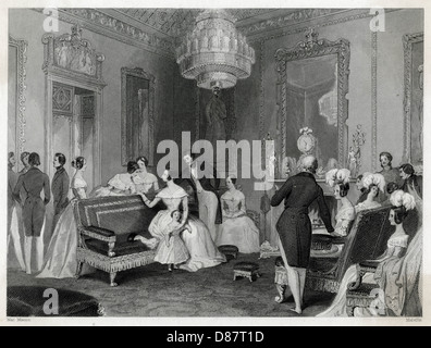 Queen Victoria im Salon im Buckingham Palace Stockfoto