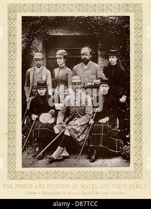 EDWARD VII mit Familie Stockfoto