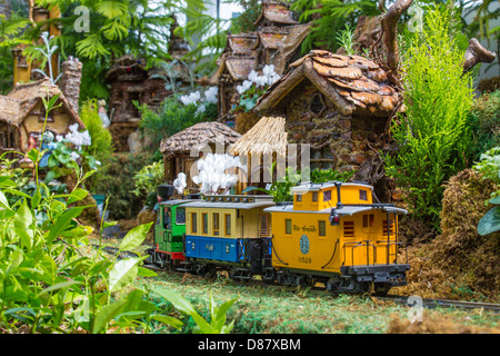 Gartenbahn am Franklin Park Conservatory in Columbus Ohio Stockfoto