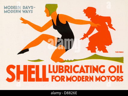 WERBUNG/SHELL-ÖL 1929 Stockfoto