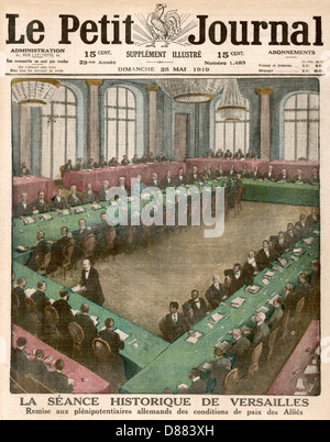 Friedensverhandlungen in Versailles, 1919 Stockfoto, Bild ...