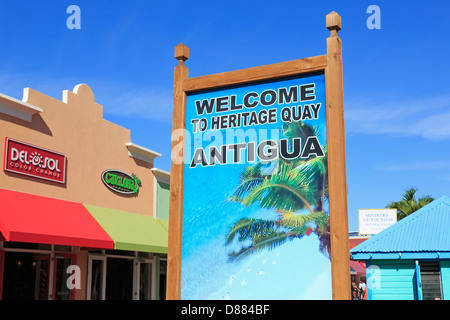 Erbe-Kai in St. John's, Antigua Insel, Antigua & Barbuda, Karibik Stockfoto