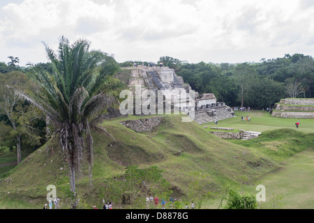 Maya-Tempel in Altun Ha, Belize, Mittelamerika Stockfoto