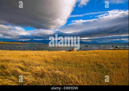 Chilenische Patagonien in der Nähe von Puerto Natales Stockfoto