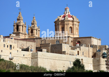 Malta, Mdina, St. Pauls Cathedral, Stockfoto