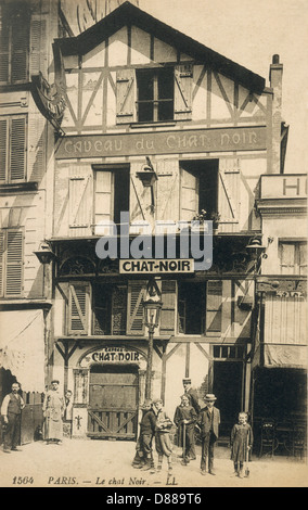 Montmartre Cafe, Chat Noir, Paris, Frankreich Stockfoto