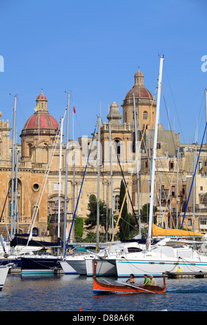 Malta, Vittoriosa, Birgu, Dockyard Creek, Marina, Stockfoto