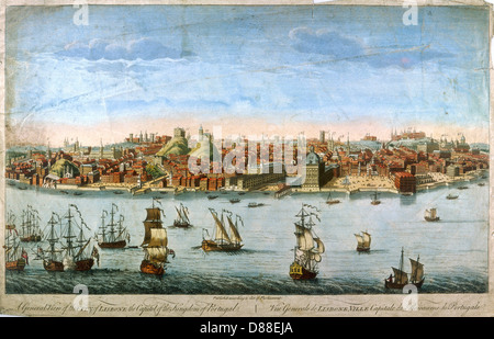 Lissabon vor 1755 Stockfoto