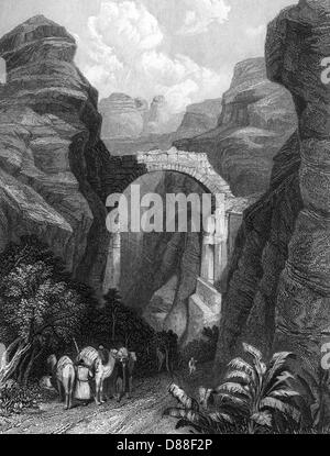 JORDAN/PETRA/EDOM 1835 Stockfoto