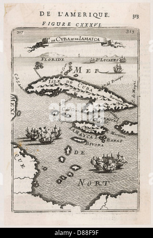 Karte - West Indies, 1683 Stockfoto