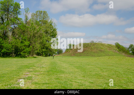 Mississippi, Greenville. Winterville Mounds, eines der größten indianischen Hügel Sites in den USA ca. 1100 AD. Stockfoto