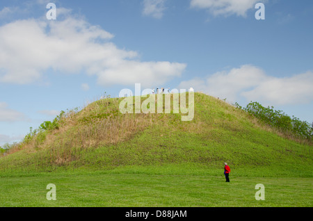 Mississippi, Greenville. Winterville Mounds, eines der größten indianischen Hügel Sites in den USA ca. 1100 AD. Stockfoto