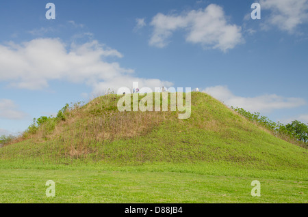Mississippi, Greenville. Winterville Mounds, eines der größten indianischen Hügel Sites in den USA ca. 1100 AD. Stockfoto