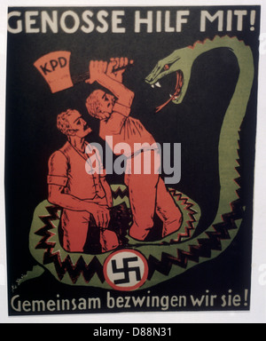 KPD-POSTER/1933 Stockfoto