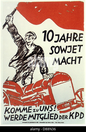 KPD-POSTER/1929 Stockfoto