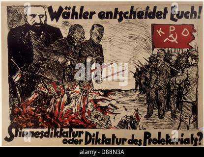 KPD-POSTER/MITTE 1920 Stockfoto