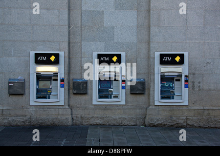 Commonwealth Bank ATM, Geldautomaten in Straße, Western Australia Stockfoto