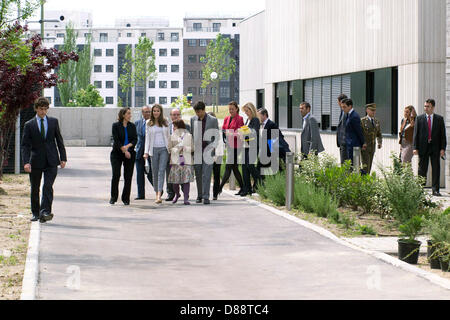 Prinzessin Letizia von Spanien besucht die Eröffnung des neuen Integration und Chancen-Bereich von APROCOR Stiftung am 21. Mai 2013 in Madrid, Spanien Stockfoto