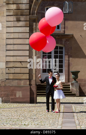 Hochzeit auf Straßburg Elsass Frankreich Stockfoto