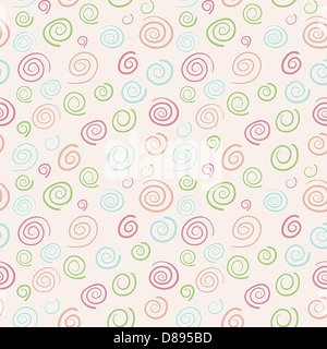 Retro-Muster - wirbelt nahtlose Farbe Stockfoto