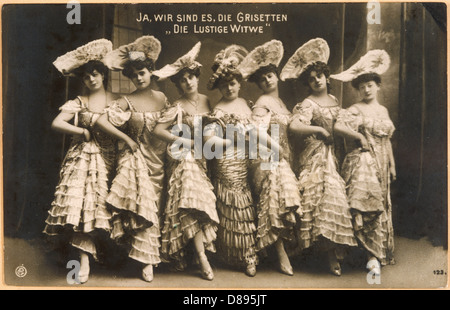 FRÖHLICHER WITWENCHOR/1905 Stockfoto