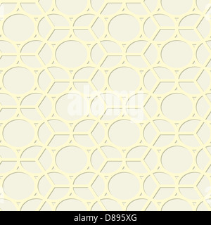 Geometrische abstrakte gelben quadratischen Textur mit Sechsecken Stockfoto