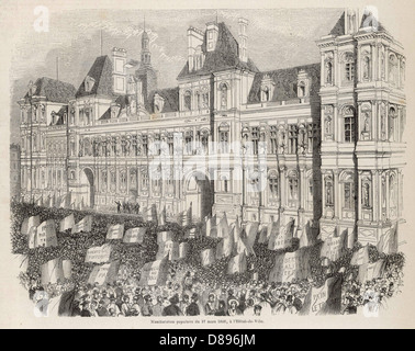 FRANZÖSISCH DEMO 1848 Stockfoto