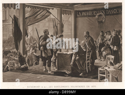 FREIWILLIGE 1870 Stockfoto