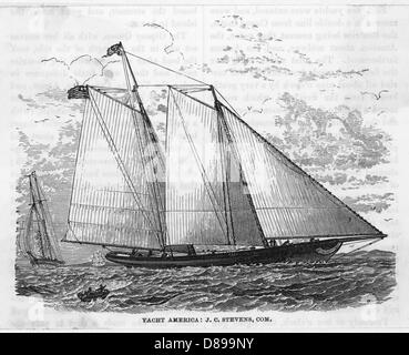 Die "Amerika"-Yacht Stockfoto