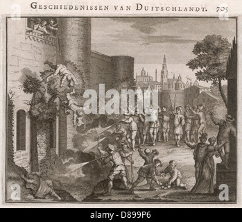 DIE VERTEIDIGUNG VON PRAG Stockfoto