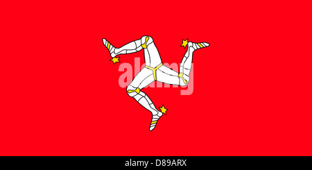 Flagge der britischen Krone Abhängigkeit Isle Of man. Stockfoto