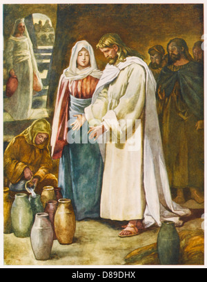 Jesus im Cana Ehe Stockfoto