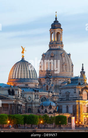 Deutschland/Sachsen/Dresden, Skyline von Dresden am Abend, 12. Mai 2013 Stockfoto