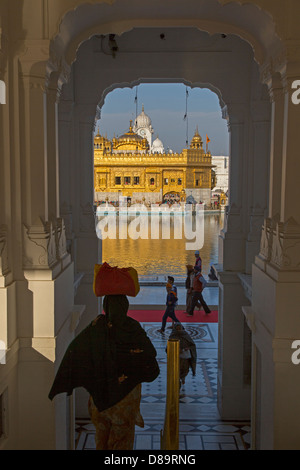 Indien, Punjab, Amritsar, Goldener Tempel Stockfoto